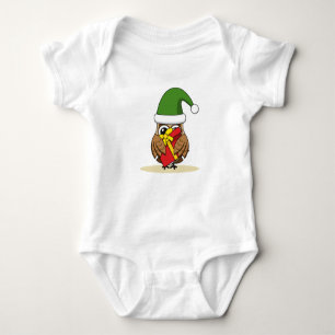 Body Para Bebé Navidades Elf Owl con presente