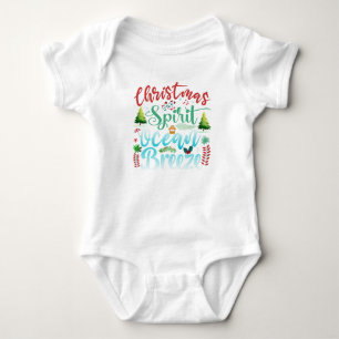 Body Para Bebé Navidades Espíritu Brisa del Océano Una Pieza