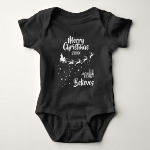 Body Para Bebé Navidades Familia de vacaciones de renos de trineo
