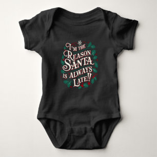 Body Para Bebé Navidades familiares Tees Razón por la que Santa