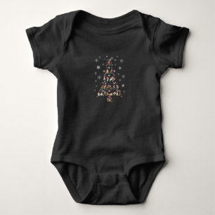 Body Para Bebé Navidades felices Árbol de navidad de gato corto
