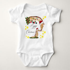 Body Para Bebé Navidades felices con una familia amorosa de jiraf