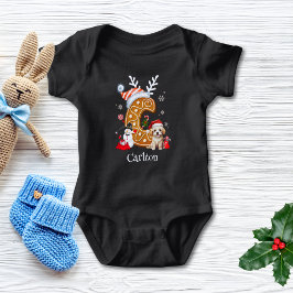 Body Para Bebé Navidades festivos Carta de pan de jengibre con ca