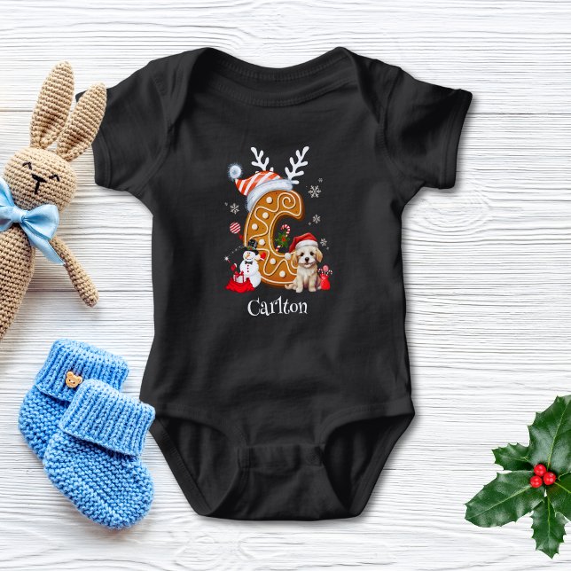 Body Para Bebé Navidades festivos Carta de pan de jengibre con ca (Subido por el creador)