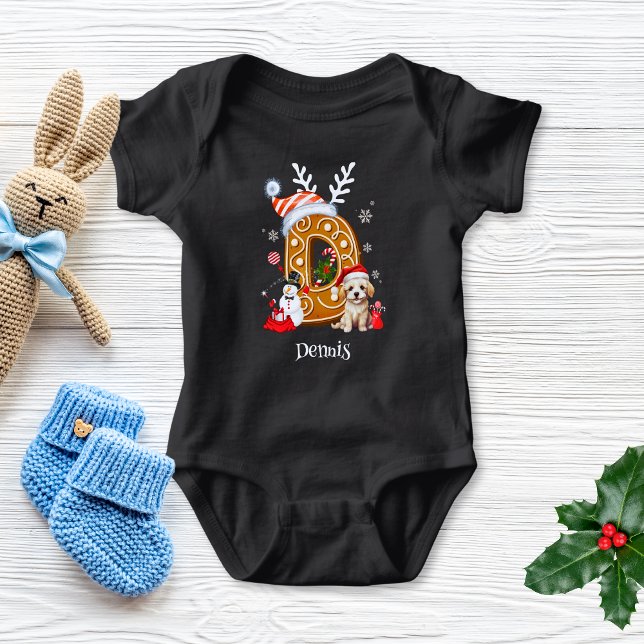 Body Para Bebé Navidades festivos letra d de pan de jengibre de c (Subido por el creador)
