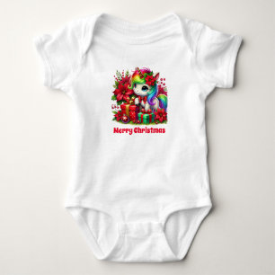 Body Para Bebé Navidades festivos personalizable de bebé unicorni