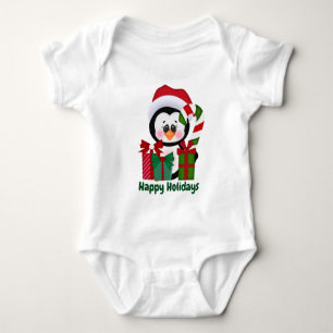 Body Para Bebé Navidades festivos pingüino agregar texto bebé uni