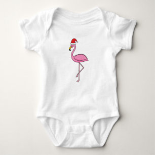 Body Para Bebé Navidades Flamingo con Santa Hat