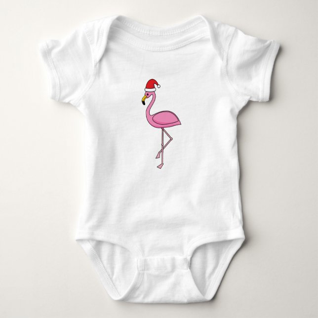 Body Para Bebé Navidades Flamingo con Santa Hat (Anverso)