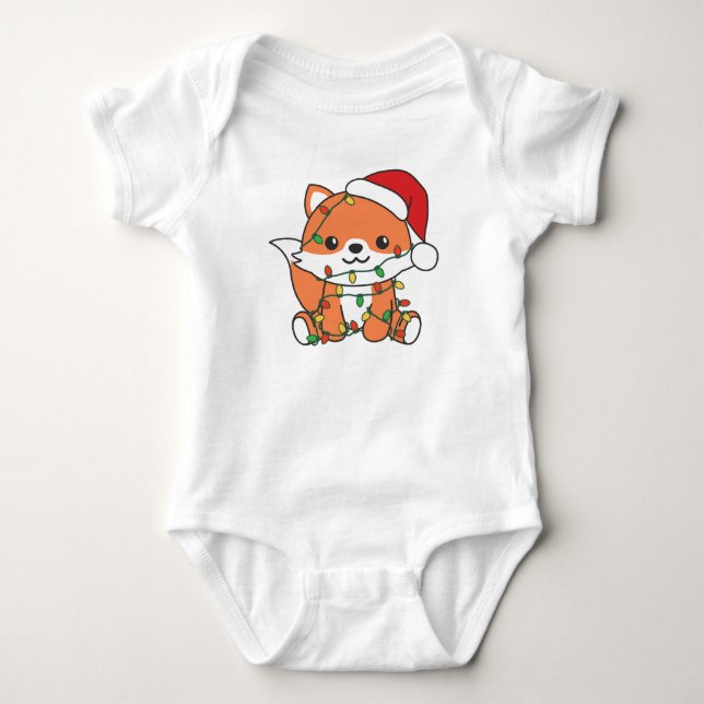 Body Para Bebé Navidades Fox de Animales de Invierno (Anverso)