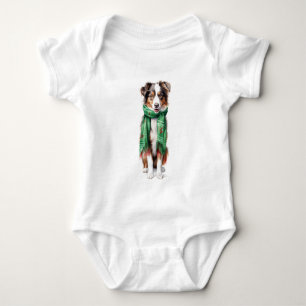 Body Para Bebé Navidades Fronterizo Collie Bebé - Vacaciones cura