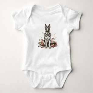 Body Para Bebé Navidades German Shepherd