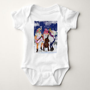 Body Para Bebé Navidades Gnomes Music Band Funny Baby Bodysuit