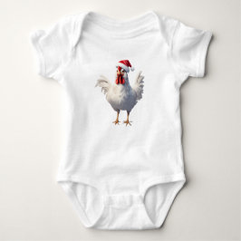 Body Para Bebé Navidades Hen, Santa Hen, Holiday Hen, Navidad