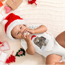 Body Para Bebé Navidades Humbug Foto con Santa Hat