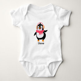 Body Para Bebé Navidades Jolly Penguin en una bufanda con bocanad