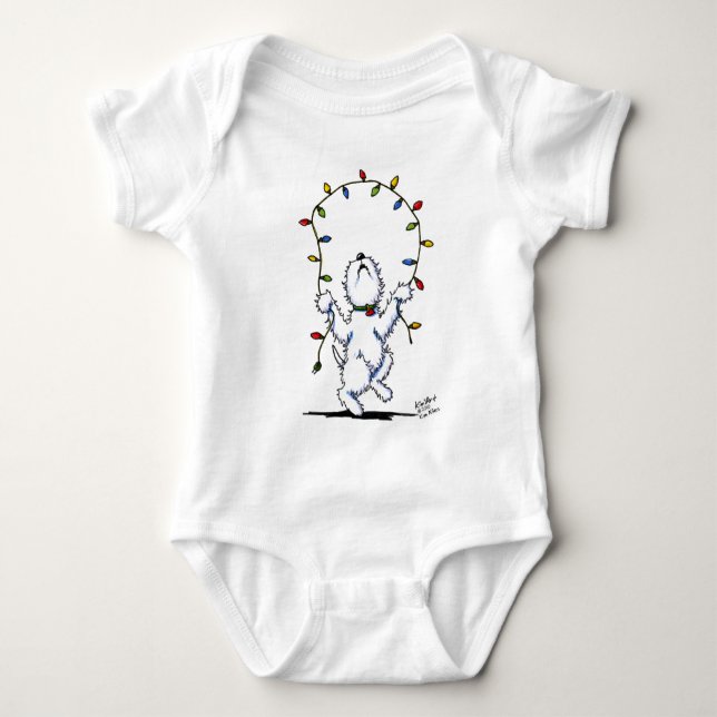 Body Para Bebé Navidades Joy Westie Dog (Anverso)