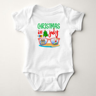 Body Para Bebé Navidades Julio surf Santa Flip flop 
