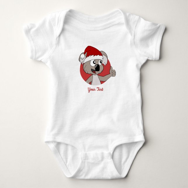 Body Para Bebé Navidades koala personalizado baby bodysuit (Anverso)