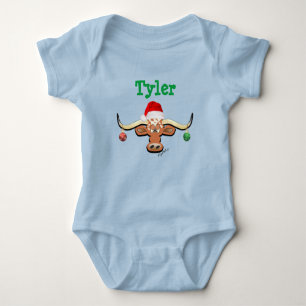 Body Para Bebé Navidades Longhorn Steer