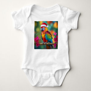 Body Para Bebé Navidades Macaw Con Un Sombrero Santa-56483