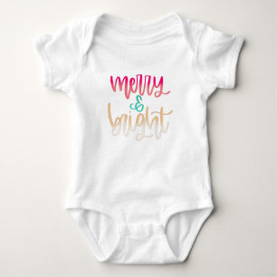 Body Para Bebé Navidades merry y brillantes Baby Bodysuit