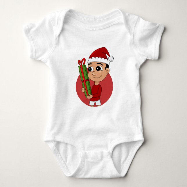Body Para Bebé Navidades niño personalizado traje de bebé (Anverso)
