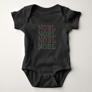 Body Para Bebé Navidades Noel Rojo y Verde Patrón De Plata Festiv