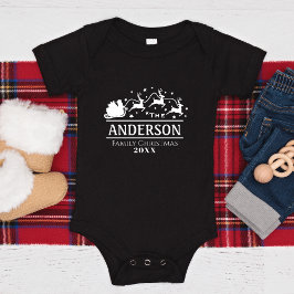 Body Para Bebé Navidades Nombre de la familia personalizada que c