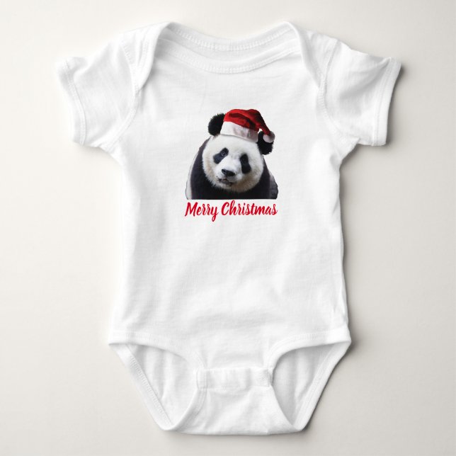 Body Para Bebé Navidades Panda Bear (Anverso)