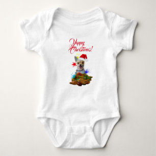 Body Para Bebé Navidades personalizables del perro chihuahua yapp