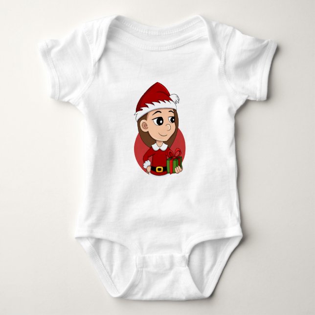 Body Para Bebé Navidades personalizado chica traje de bebé (Anverso)