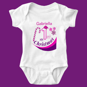 Body Para Bebé Navidades personalizados beben "Mis primeros Navid