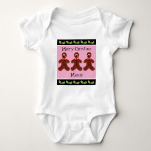 Body Para Bebé Navidades personalizados con pan de jengibre