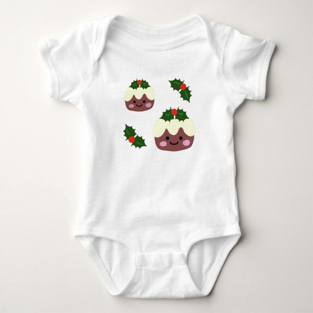 Body Para Bebé Navidades Pudding (Anverso)