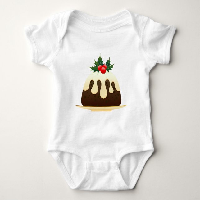 Body Para Bebé navidades puddings (Anverso)