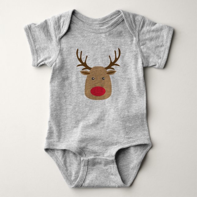 Body Para Bebé Navidades renos Romper Bebé Niños Pequeños (Anverso)