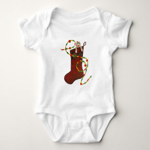 Body Para Bebé Navidades repartiendo camiseta