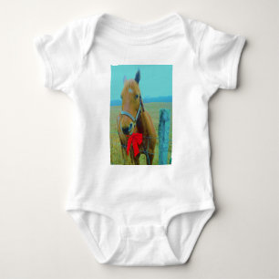 Body Para Bebé navidades retro Caballo