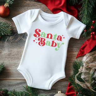 Body Para Bebé Navidades Santa Bebé Cute escritura moderna de tip