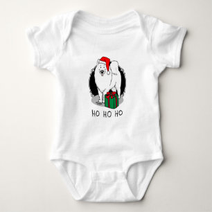 Body Para Bebé Navidades Santa Claus Gorra Samoyed Dog Funny