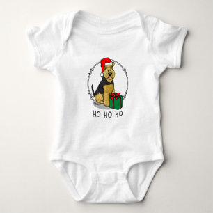 Body Para Bebé Navidades Santa Claus Gorra Welsh Terrier Dog Cute
