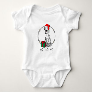 Body Para Bebé Navidades Santa Hat Dalmatian Dog (negro 1) Cute