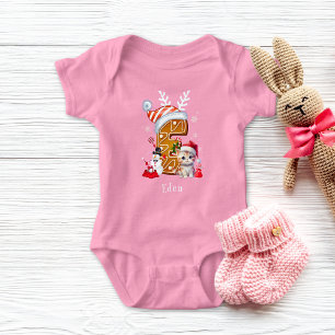 Body Para Bebé Navidades Santa Hat Gingerbread Alphabet E Chica