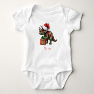 Body Para Bebé Navidades Santa hat triceratops