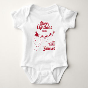 Body Para Bebé Navidades Santa's trincheras de renos y familia de