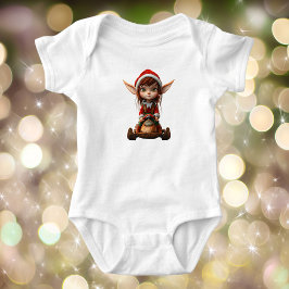 Body Para Bebé Navidades Scooter Elf Baby Bodysuit