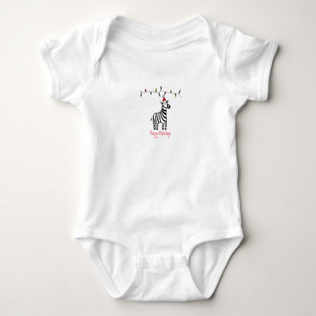 Body Para Bebé Navidades singulares cebra (Anverso)