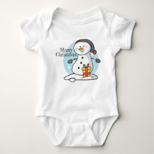 Body Para Bebé Navidades Snowman Baby Bodysuit