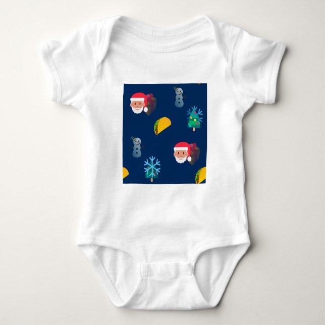 Body Para Bebé navidades taco emoji (Anverso)